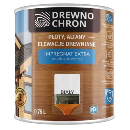Impregnat extra powłokotwórczy DREWNO CHRON biały 0,75L. BAWDRE10.50