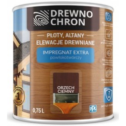 Impregnat extra powłokotwórczy  DREWNO CHRON orzech ciemny 0,75L. BAWDRE10.18