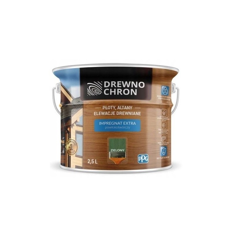 Impregnat extra powłokotwórczy DREWNO CHRON zielony 2,5L. BAWDRE10.9