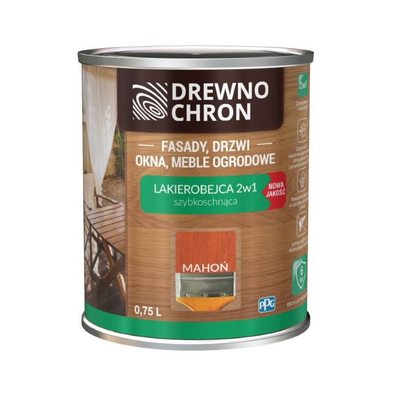 Lakierobejca DREWNO CHRON mahoń 0,8l BAWLAK10.14