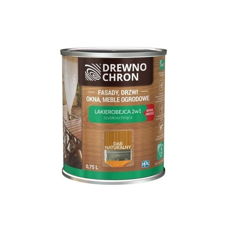 Lakierobejca DREWNO CHRON dąb 0,8l BAWLAK10.11