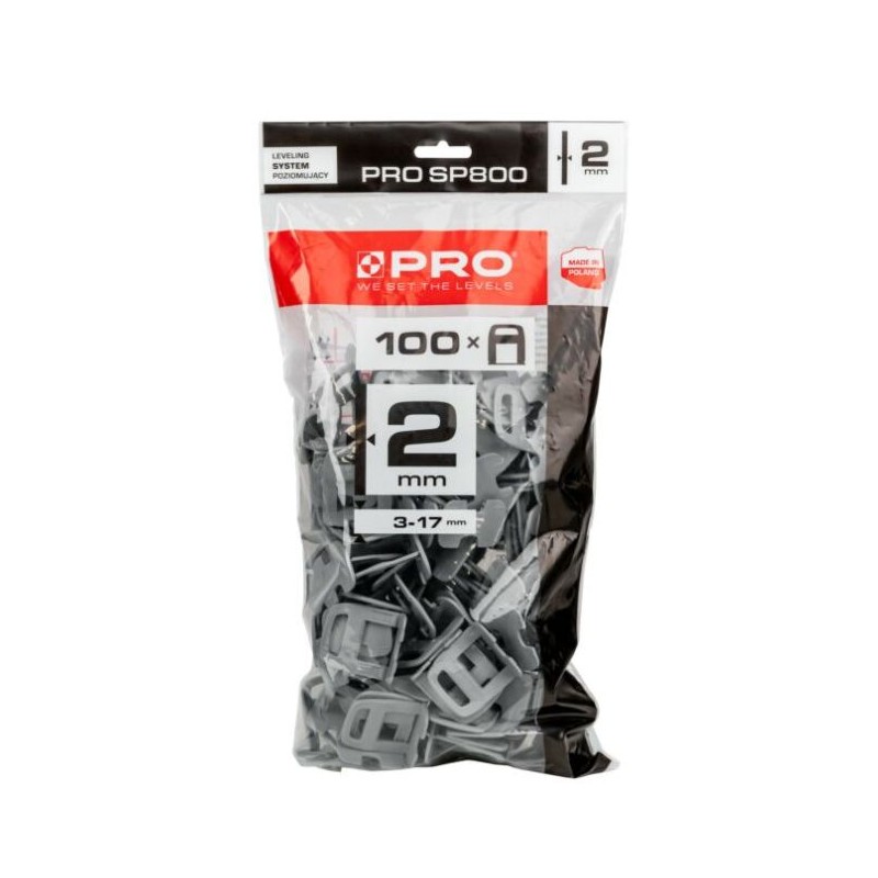 System poziomujący SP800 klipsy 2mm worek 100 szt. PROSYS01.17