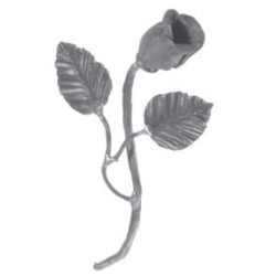 Kwiat róży z łodygą 105x210mm POL14.301.08