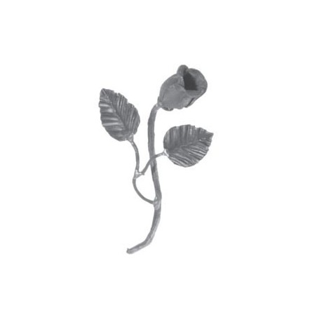 Kwiat róży z łodygą 105x210mm POL14.301.08