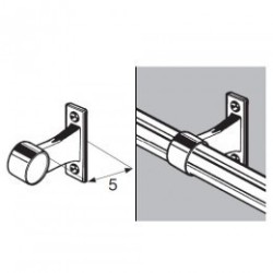 Uchwyt dystansowy przelotowy - Ø 25 chrom SZAC9980CH