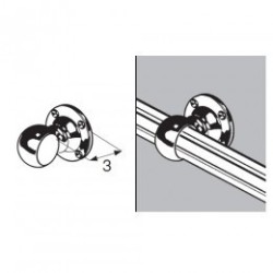 Rohrhalter gewölbt für Rohr - Ø 25mm Chrom Design