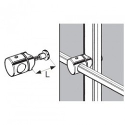 Uchwyt przelotowy - Ø 16/32 chrom SZ980A