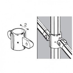 Uchwyt dwustronny - Ø 32 chrom SZ975ACR