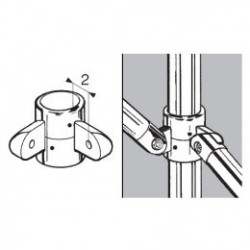 Uchwyt kątowy dwustronny - Ø 32 SZAC976ACHR