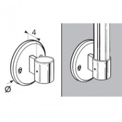 Uchwyt boczny końcowy - Ø 32 chrom SZ991A