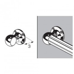 Uchwyt dystansowy końcowy - Ø 32 chrom SZAC993ACHR