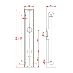 Kaseta GAP 40x40 z zamkiem ZW KAS187.4