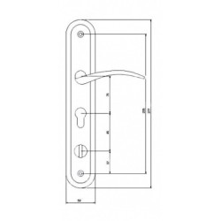 Klamka z szyldem SELLKLFRP