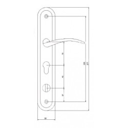 Klamka do drzwi chińskich SELLKLBDA2L