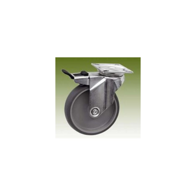 Kółko skrętne fi 75 z płytką z hamulcem RR3014-75