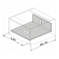 Modern Box komplet szuflady niskiej L400 YPBDKPL400A