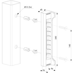 Zamek poliamidowy pod zamek FortyLock WADZAC01.16