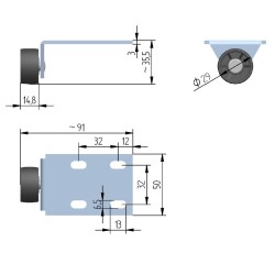 Rolka pozioma  Φ 29 (M-013) ROL205.11