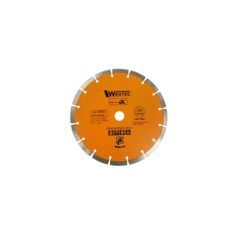 Tarcza diamentowa segmentowa 230mm WTDS23012 EN-TARSEG2312
