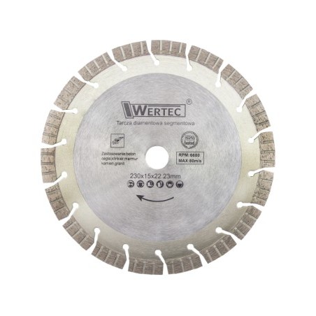 Tarcza diamentowa segmentowa turbo 230mm WERTEC  EN-TARST23015